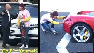 Guy Tries to Fight Me For Skitching His Ferrari