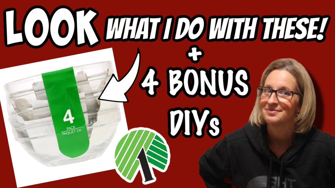 GRAB these DOLLAR TREE GLASS BOWLS + 4 BONUS DIYs