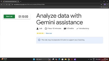 Analyze data with Gemini assistance Intermediate lab