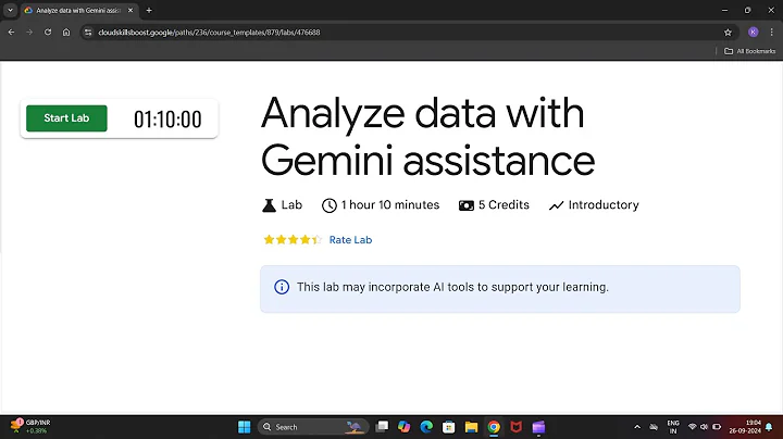 Analyze data with Gemini assistance Intermediate lab