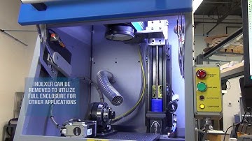 Laser Mark Round Parts with Rotary Indexer | MeccoMark Laser Marking System