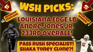 ✈WSH Drafts EDGE Andre Jones With Final Pick! Shaka Toney Replacement! High Ceiling Pass Rusher!
