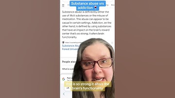 Therapist Explains | Substance Abuse Vrs Addiction #shorts #mentalhealththerapist