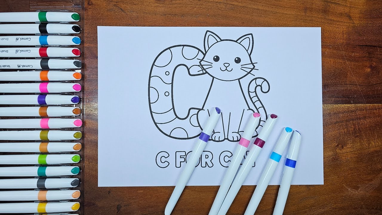 C for Cat 🐱 | ABC Coloring for Kids | Learn Alphabet C | ColorLearn Pro