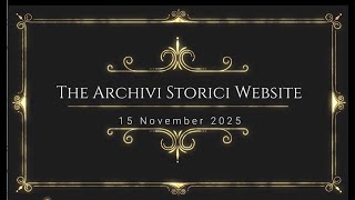 TUTORIAL: Using the Archivi Storici Website
