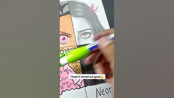 One drawing, But 4 different style ✨Nezuko✨ Part 4 #shorts