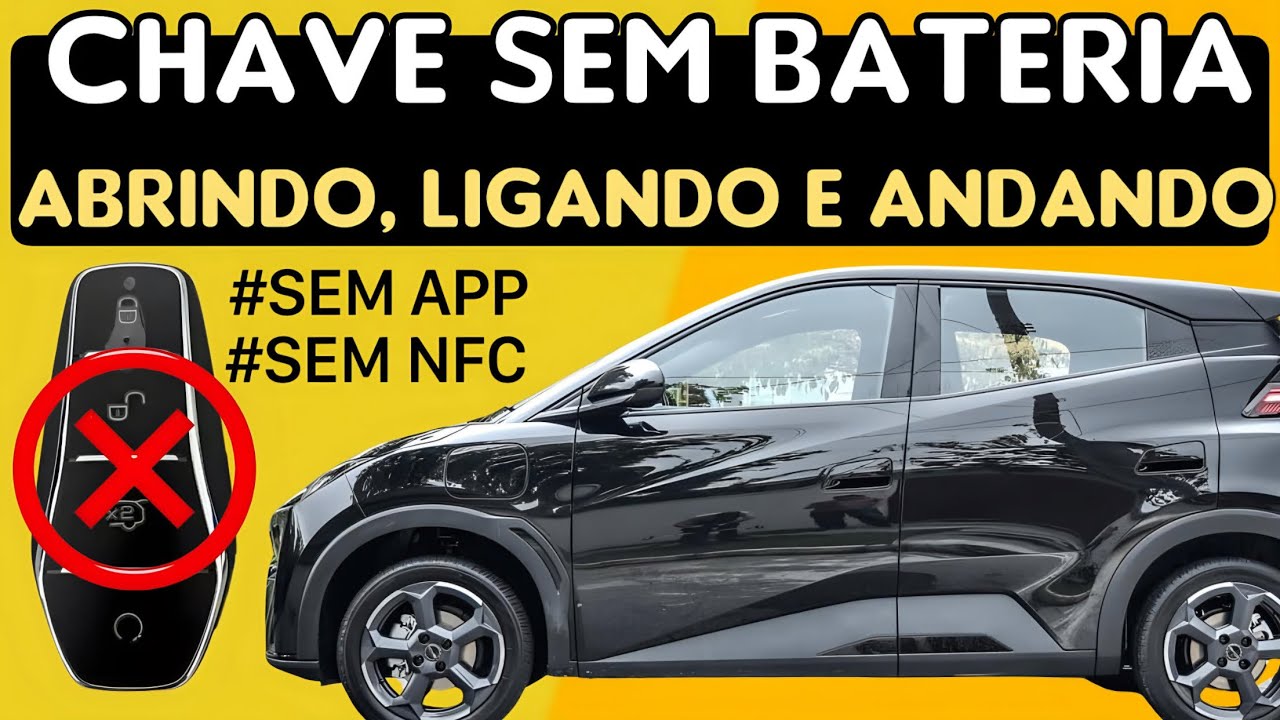 DOLPHIN MINI - CHAVE SEM BATERIA, COMO ABRIR, LIGAR E ANDAR COM O CARRO SEM APP E NFC #byd #dolphin