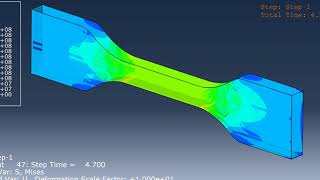 Tensile Test, Abaqus XFEM Approach.