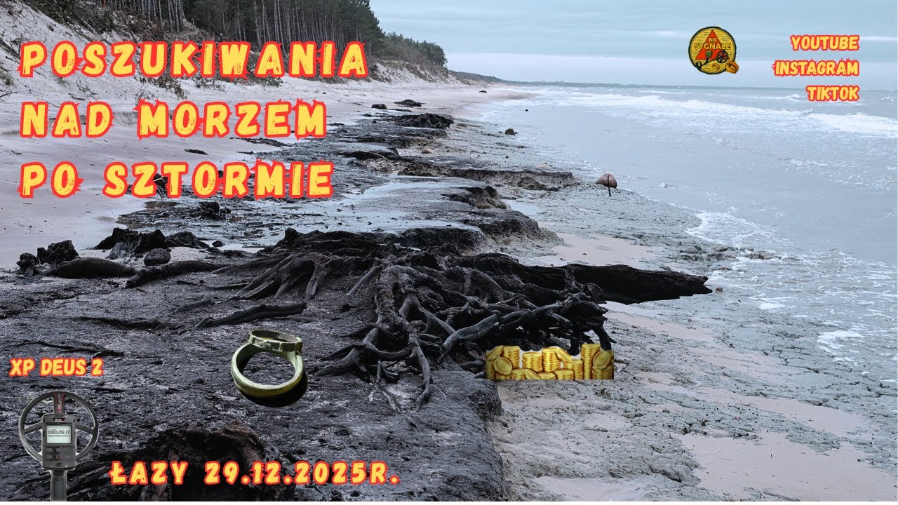 SZTORM ODDAŁ SKARBY! 🌊💍 Dwa srebrne pierścionki i monety na plaży