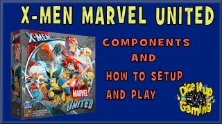 X-Men Marvel United components, setup and how to play