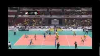 FIVB Men's Volleyball World Cup 2011#41 CUBvsBRA Hernandez's ATTACK&León's ACE