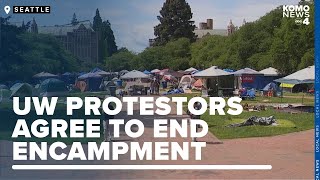 UW, pro-Palestinian protesters reach agreement to take down encampment in the Quad