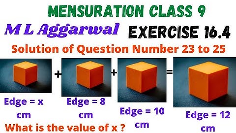 ICSE Mensuration Class 9 M L Aggarwal Exercise 16.4 solutions (Q. 23 - 25) Sums on volume of Cuboid