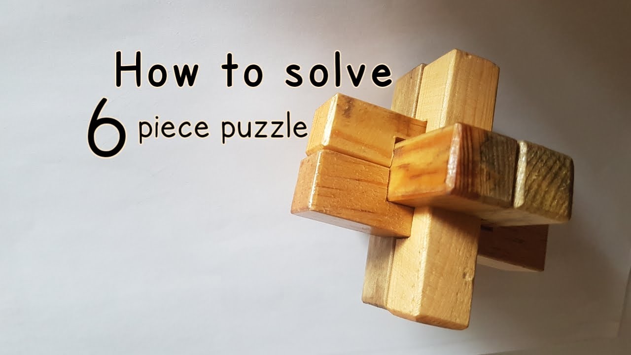 6-Piece Wooden Cross Puzzle -- Solution 