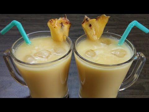 Pineapple Punch | Dairy Free | Fruit Punch Without Sugar | Healthy Drink Recipe by Havisa Food