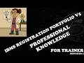 IBMS REGISTRATION PORTFOLIO - PROFESSIONAL KNOWLEDGE (for trainer)
