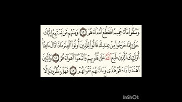 سورة محمد١٦الى١٧ #سورةالفاتحة #اكسبلور #سورةالكوثر #الرحمن #لايك #المصحف #سورةالاخلاص #تيك_توك