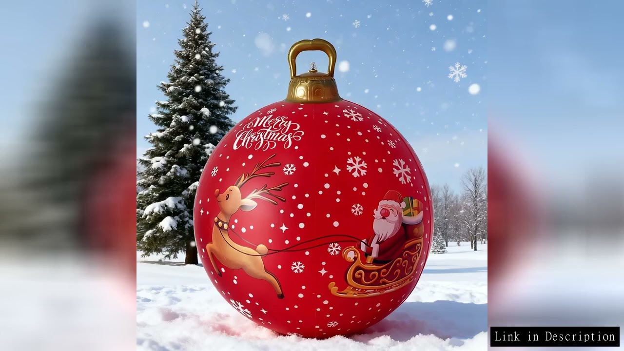 Christmas Inflatable Ball Decorations 60cm Giant Christmas Inflatable Ball Decorations with Snowflak