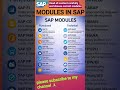 Modules in SAP, choose wisely, #job #sapclasses #sap #jobsearch #sapsftraining #sapacademy
