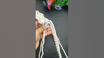 diy celebrity pearl choker necklace making at home #creative #diy #diycrafts #craft #jewellery