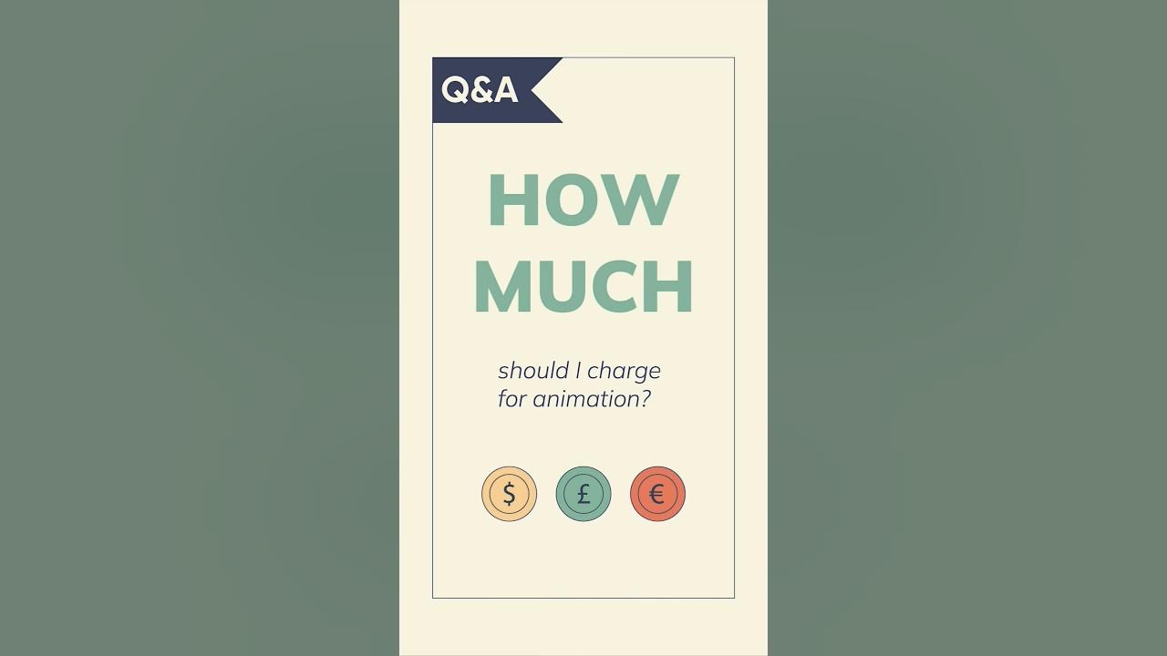 "How much should I charge for animation?" 🤔 Pricing Design YouTube