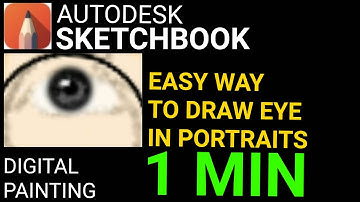 Drawing easy and realistic eye for portraits ¦. Autodesk Sketchbook tutorial