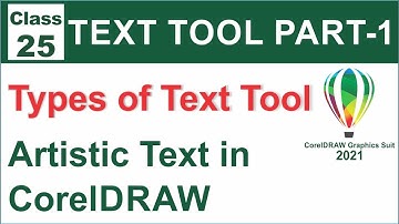 Text Tool in Coreldraw 2021 Part-1 |  Artistic Text | Class-25 | Al Rafay Computers