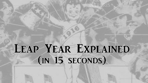 Leap Year Explained (in 15 seconds)