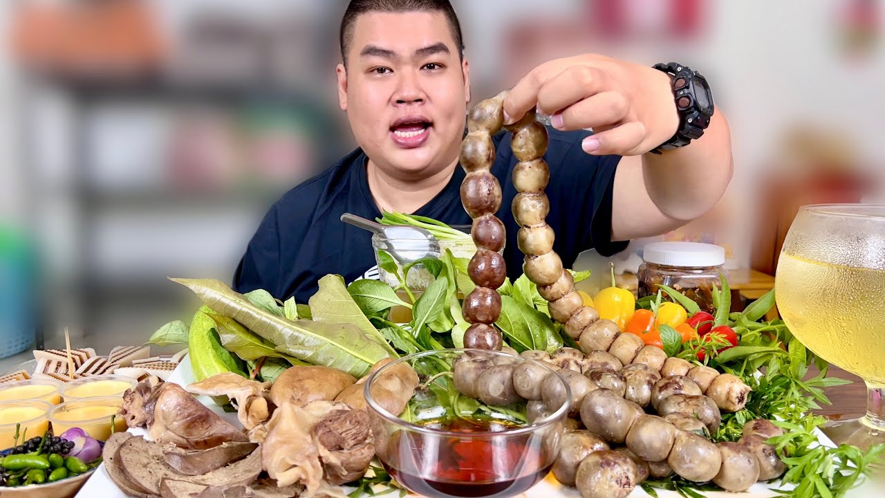 Độc Lạ Lòng Dồi Tiết Hồ Lô Ăn Cùng Dưa Mắm Miền Tây Kèm Mâm Lòng Hấp Siêu Ngon Đụng Nóc