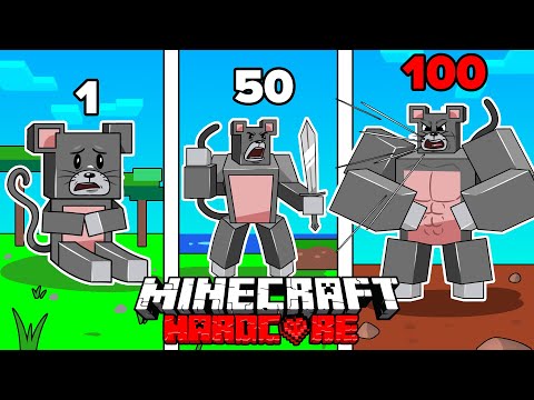 I Survived 100 DAYS as a MOUSE in HARDCORE Minecraft!