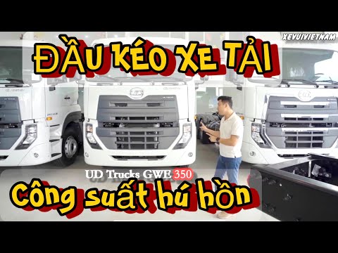 Review xe đầu kéo UD Truck GWE số tự động, máy 460 mã lực, tổng tải trọng 60 tấn, cabin như xe sang