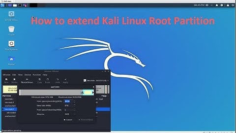 How to Extend Root Partition in Kali Linux