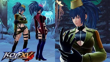 KOF XV | Leona 💥 Leona (mirror match) | SNK Heroines Costumes mod part 2 | CPU vs CPU AI vs AI