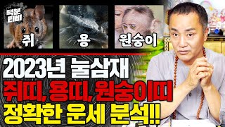 2023년 다가오는 계묘년에 눌삼재인 쥐띠, 용띠, 원숭이띠는 필수시청 건강과 금전을 특히 조심해야 할 최악…