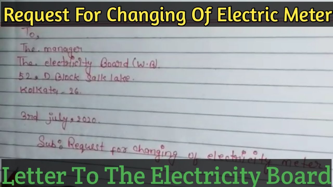 letter for shifting of electric pole