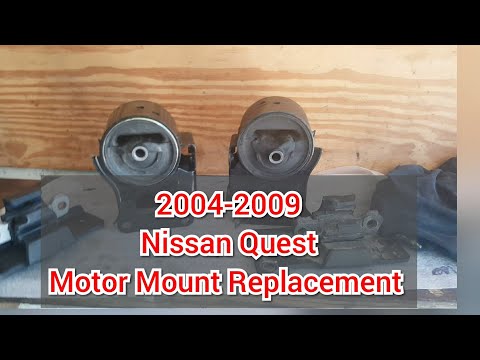 How to remove replace 2004-2009 nissan quest rear motor engine mount & transmission mount