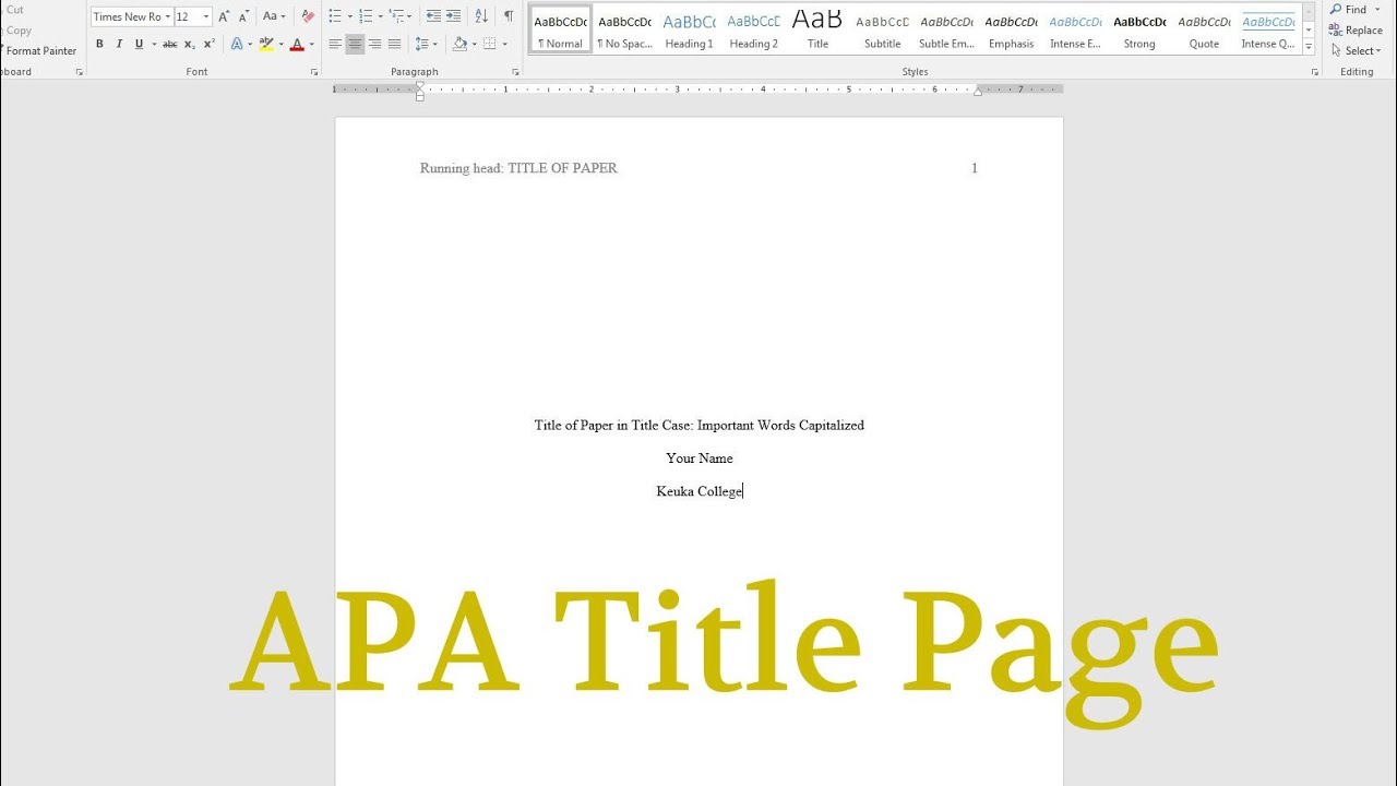 how to do apa format on word 2021