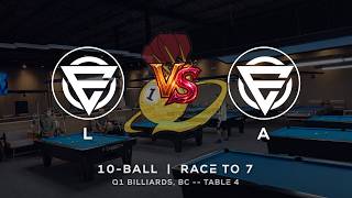 L vs A - Q1 BILLIARDS - TABLE 4 | EvoSports