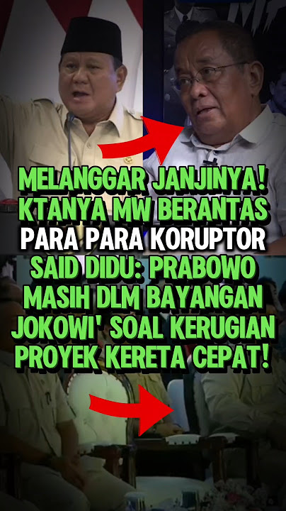 OMON OMON!! SAID DIDU SAYS PRABOWO BREACHED HIS PROMISE TO ERADICATE CORRUPTION #shorts
