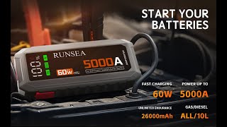 Why you choose runsea 5000A Jump Starter❓