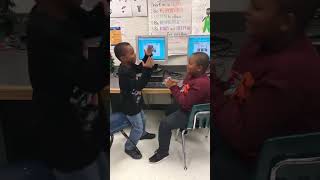 When you both get a math question correct on ABCYa, you have to celebrate.