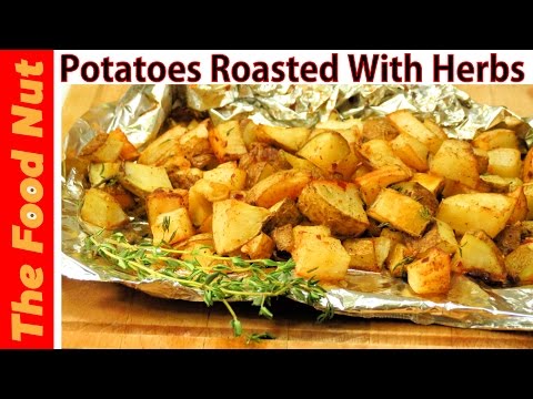 Roasted Potatoes In Oven Recipe - How to Bake Potatoes With Herbs And Spices | The Food Nut