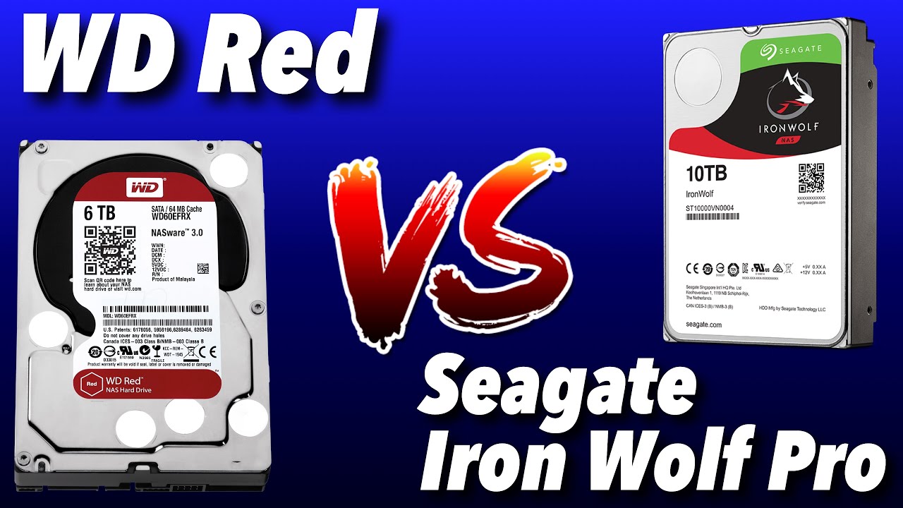 forlænge hoppe gentage WD Red vs Seagate Iron Wolf Pro NAS drives - YouTube