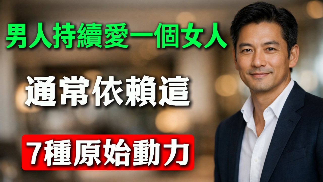 男人持續愛一個女人，通常依賴這7種原始動力，最後一種最讓人意外！