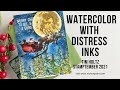 Watercolor Distress Christmas Card (STAMPtember 2021 Tim Holtz)