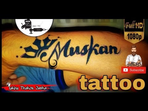 Muskan  tattoo font download free scetch