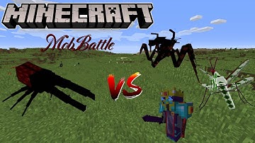 Minecraft Mob Battles- Hercules beetle vs Jumpy bug, Walker Boss, Mantis
