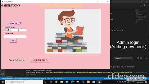 Python Bookstore GUI application