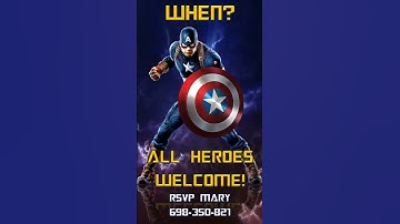 Custom Animated Birthday Video Invitation - SUPERHEROES