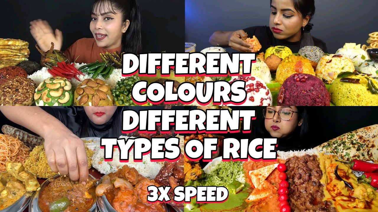 EATING CHICKEN BIRYANI PALAK PANEER LEMON RICE SAMBAR RICE BUTTER PANEER EATING SHOW EATING VIDEO 